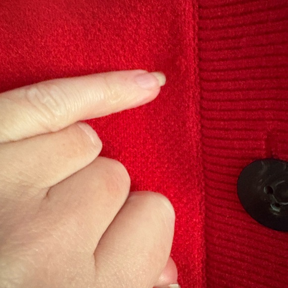 NEW NFL by Abercrombie & Fitch Kansas City Chiefs LuxeLoft Red Cardigan Small - Picture 12 of 15